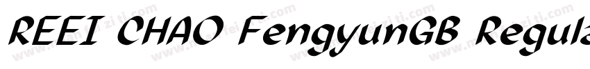 REEI CHAO FengyunGB Regular字体转换